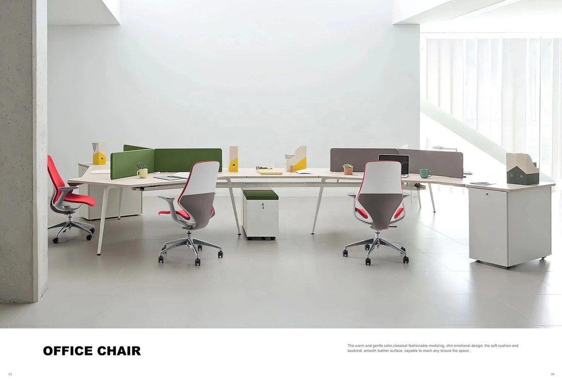 Luxury White Frame Office Chair Comfortable Boss Reclining Swivel Chair for Executive