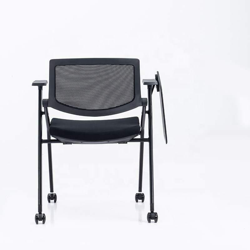 Stainless Steel Office Mesh Training Chair With Writing Pad for School Performance