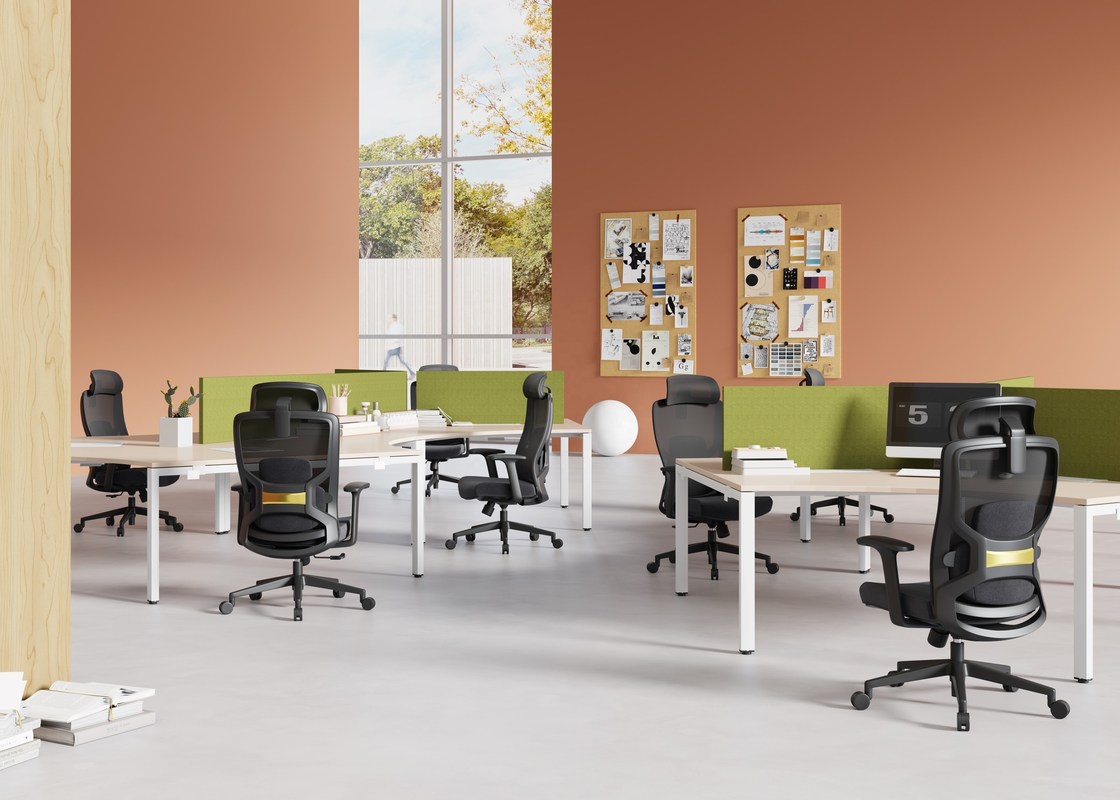 آلية تحميل ذاتية الكرسي العالي للظهر الشبكة الرقمية للعمل المكتبية مريحة