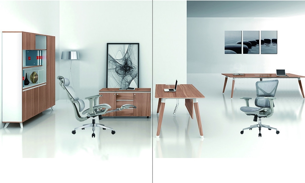 الكرسي التنفيذي القماش الشبكي الكرسي المكتبية الدورانية عالية الدرجة مع دعم ظهري قابل للتعديل