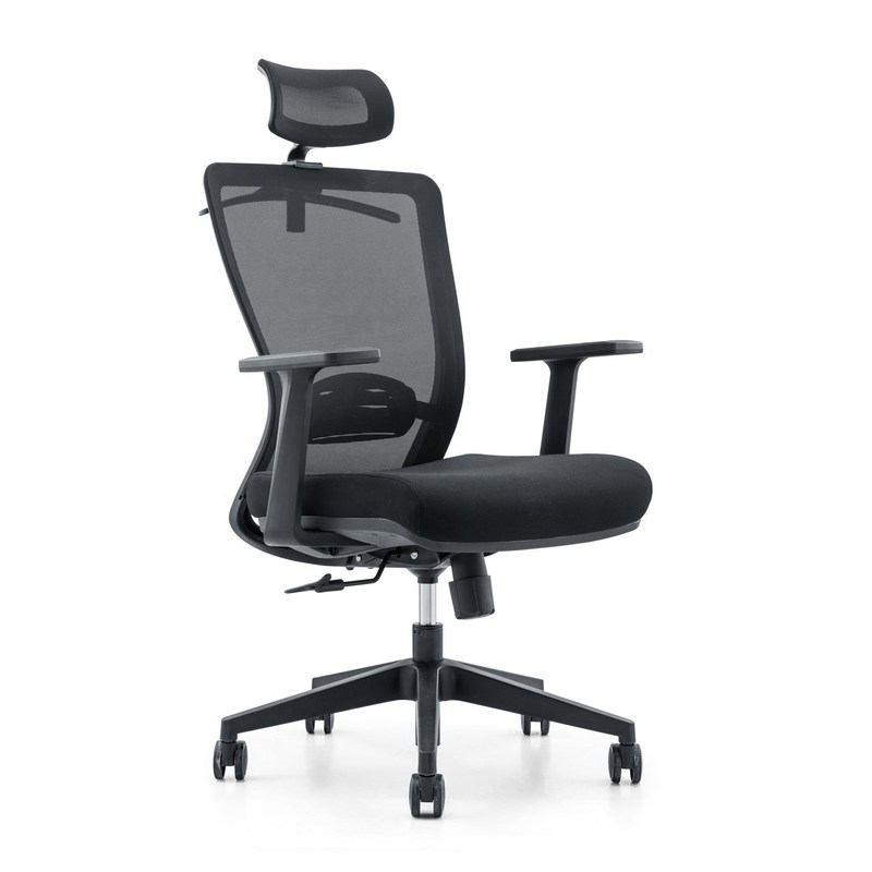 650*690*1150-1250ملم كرسي مكتب فاخر قابل للتعديل مع قماش شبكي ومدعم ذراع ثابت