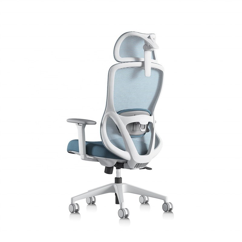 كرسي متحرك قابل للتعديل عالي الخلفي مع قاعدة ذراع ثلاثية الأبعاد ووسادة مقعد مريحة