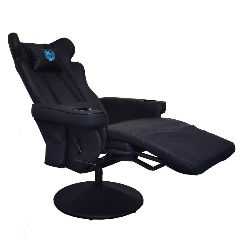 غرفة الألعاب يجب أن يكون لها كل الأسود كرسي الألعاب الفاخر مع حامل كوب ومكبرات الصوت بلوتوث