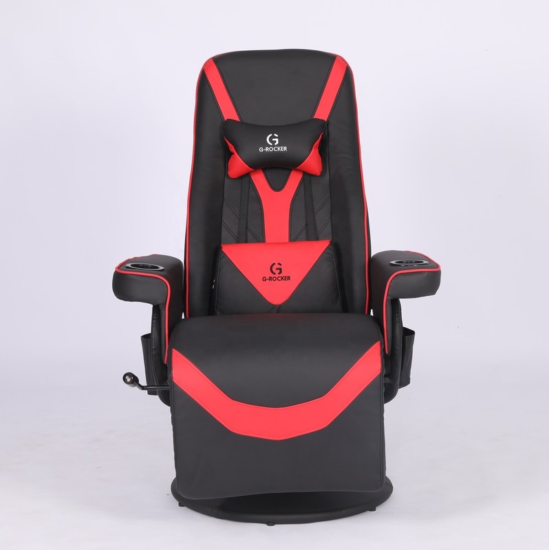 كرسي مكتب خاص كرسي ألعاب فاخر مع حامل كوب في جلد أسلوب سباق الوردي