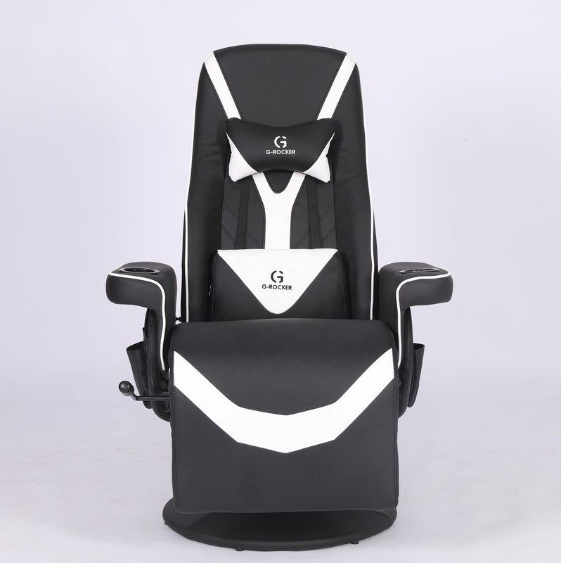 كرسي مكتب خاص كرسي ألعاب فاخر مع حامل كوب في جلد أسلوب سباق الوردي