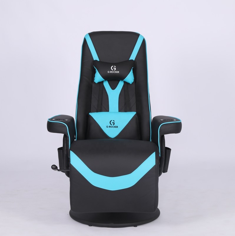 كرسي مكتب خاص كرسي ألعاب فاخر مع حامل كوب في جلد أسلوب سباق الوردي